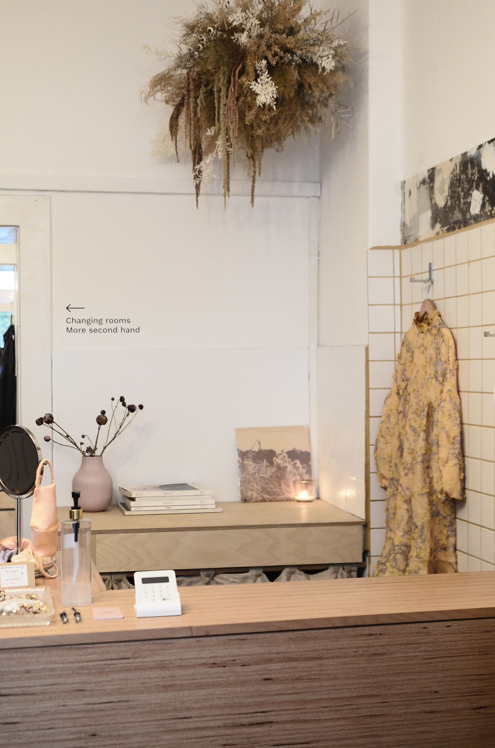Comptoir en bois pour boutique